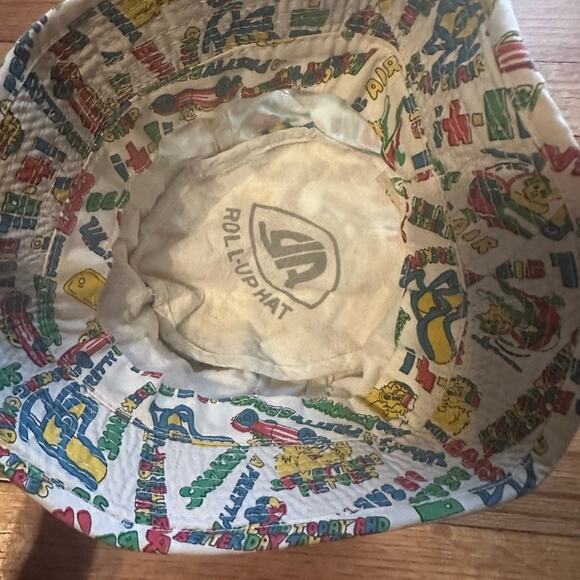 Vintage YR Smokey Bear Bucket Hat Roll Up Graphic Retro Outdoor USA